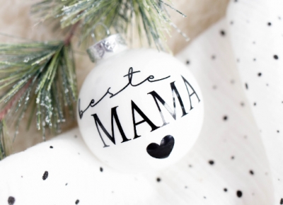 Personalisierte Weihnachtskugel, Christbaumkugel mit Namen, Weihnachten