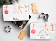 Personalisierte Keksdose mit Namen für Weihnachten