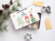 Personalisierte Keksdose mit Namen für Weihnachten