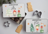 Personalisierte Keksdose mit Namen für Weihnachten