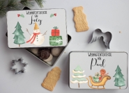 Personalisierte Keksdose mit Namen für Weihnachten