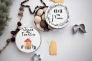 Personalisierte Keksdose mit Namen für Weihnachten