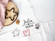 Kinderschürze personalisiert mit Namen Kochschürze Backschürze Kinder Weihnachten Malschürze