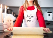 Kinderschürze personalisiert mit Namen Kochschürze Backschürze Kinder Weihnachten Malschürze