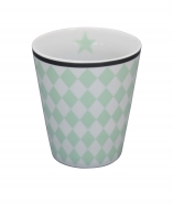 Krasilnikoff Happy Mug Becher Harlekin mint