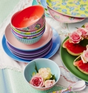 RICE Melamin Schüssel Two Tone Print